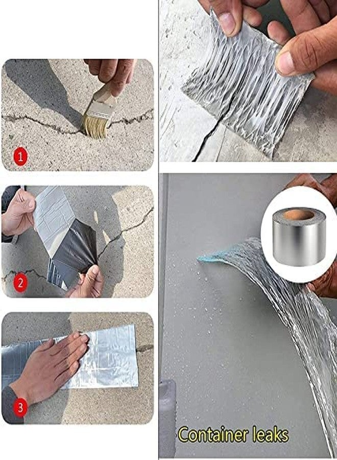 SAMEZONE Self Adhesive Water Proof Tape for Pipe Leakage Repair Roof Solution Aluminium Foil Waterproof Adhesive Tape Sealing Butyl Rubber Tape for Leakage (5CMX5M) - Image 4